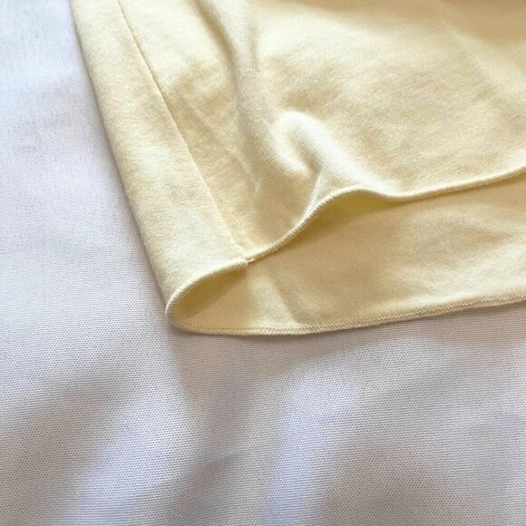 MAJESTIC WOMEN'S CREAM SCOOP NECK STRETCH JERSEY LONG TEE TOP - XS/S (TAILLE 1) - Picture 11 of 13